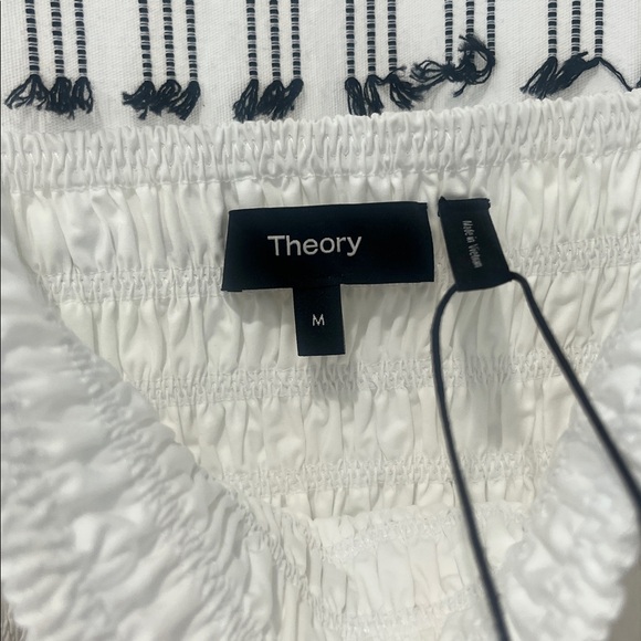 Theory cotton poplin smocked midi dress - new with tags - Picture 6 of 8